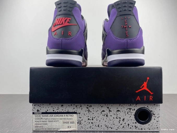 Rep Husky LN4 Scott 766296 and 4 Jordan Retro Purple Family) (Friends Travis 0801